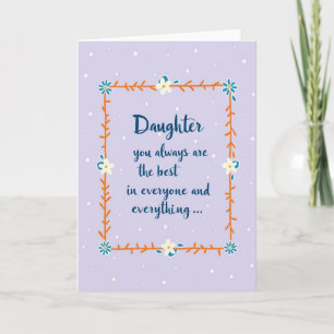 Best Daughter Floral Mothers Day Card