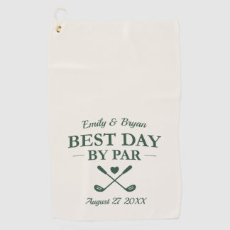 Best Day by Par Personalised Wedding Golf Towel