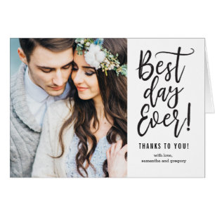 Best Day Ever EDITABLE COLOR Thank You Card