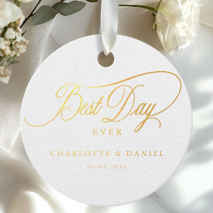 BEST DAY EVER!  Elegant, Wedding  Favour Tags