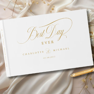 BEST DAY EVER!  Elegant, Wedding Guest Book