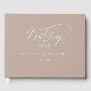 BEST DAY EVER! Elegant, Wedding Guest Book