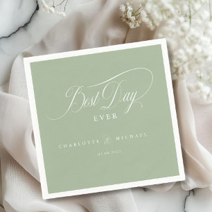 BEST DAY EVER! Elegant, Wedding Napkin