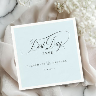 BEST DAY EVER!  Elegant, Wedding Napkin