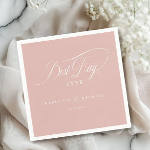 BEST DAY EVER!  Elegant, Wedding Napkin