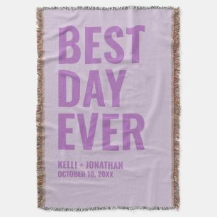 Best Day Ever Personalised Wedding Blanket Gift