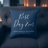 Best Day Ever Rose Navy Blue Wedding