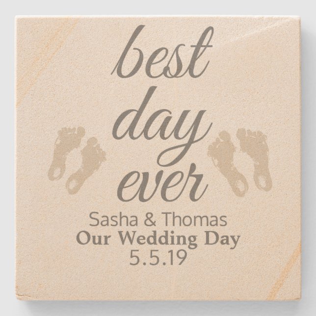 Best Day Ever Sandstone Coasters (Front)