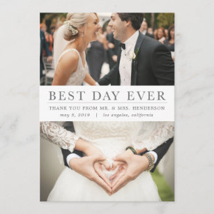 Best Day Ever Thank You Card