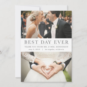 Best Day Ever Thank You Card