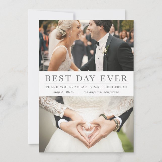 Best Day Ever Thank You Card (Front)