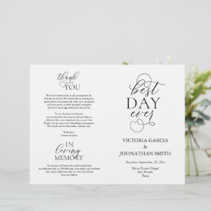 Best Day Ever, Wedding Ceremony Foldable