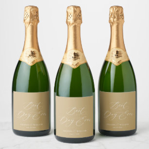 Best Day Ever Wedding Champagne Label