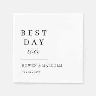 Best Day Ever Wedding Napkin