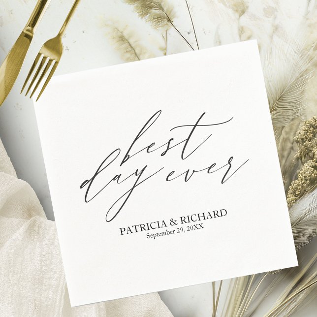 Best Day Ever Wedding Napkins (Creator Uploaded)