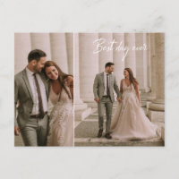 Best Day Ever Wedding Photo Collage Thank You