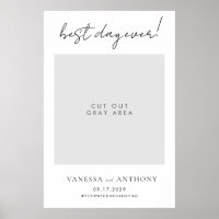 Best Day Ever Wedding Selfie Photo Frame