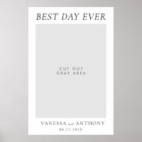 Best Day Ever Wedding Selfie Photo Frame