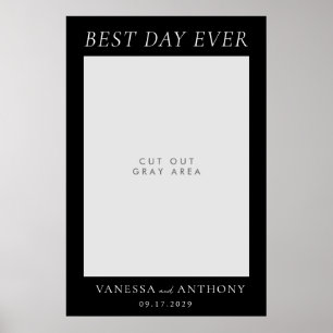 Best Day Ever Wedding Selfie Photo Frame Poster
