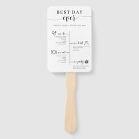 Best Day Ever Wedding Timeline Program Fan