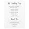 Best Day Ever Wedding Timeline Program