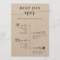 Best Day Ever Wedding Timeline Program