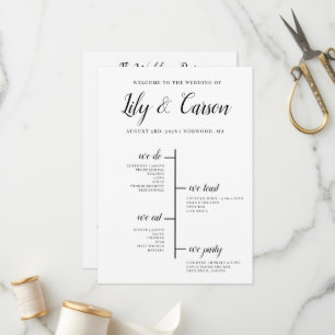 Best Day Ever Wedding Timeline Program Programme