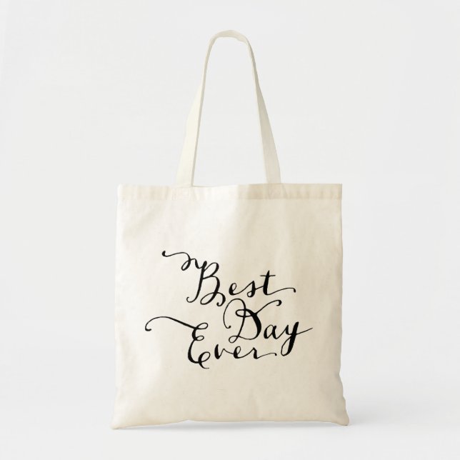 Best Day Ever Wedding Tote Bag (Front)