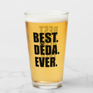 Best Deda Ever Czech Grandfather Glass