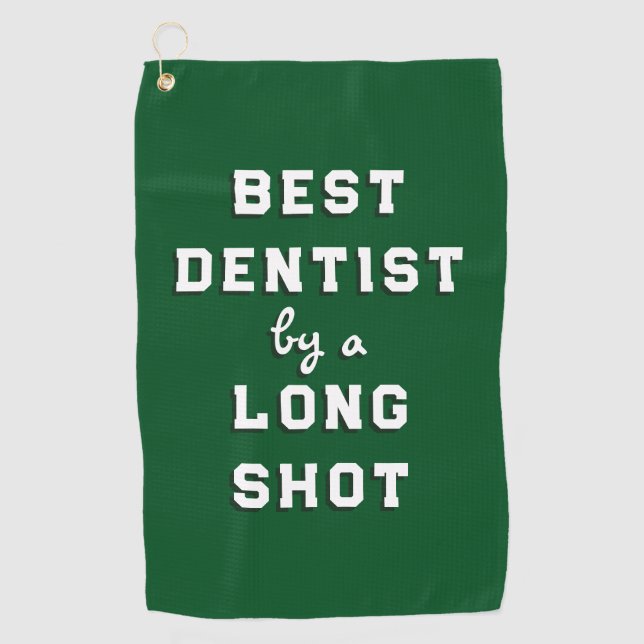 Best Dentist Gift Golf Towel (Front)
