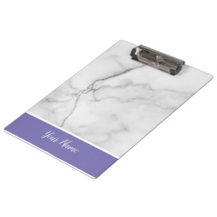 Best Design Name Modifying White Marble Clipboard