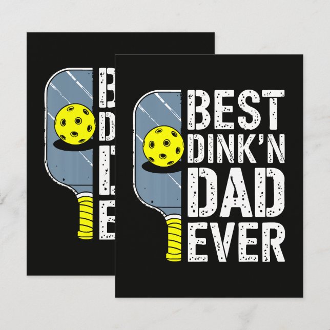 Best Dink'N Dad Ever Pickleball Card (Front/Back)