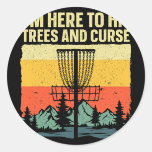 Best Disc Golf Art For Men Women Kids Disc Golfer Classic Round Sticker