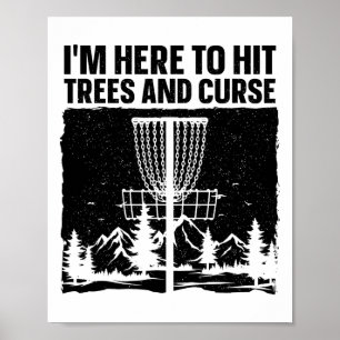 Best Disc Golf Art For Men Women Kids Disc Golfer Poster
