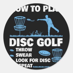 Best Disc Golf For Men Women Disc Golf Tournament  Classic Round Sticker
