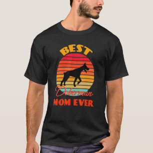 Best Doberman Mum Mama Ever Mother's Day Dog Retro T-Shirt