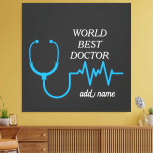 Best Doctor Ever Appreciation Personalised Gifts Canvas Print