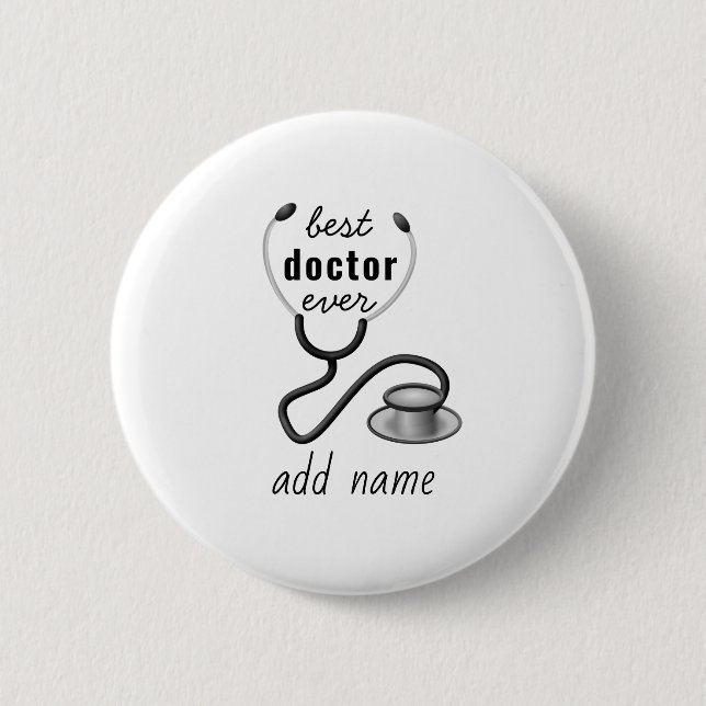 Best Doctor Ever Appreciation Thank You Doctor 6 Cm Round Badge (Front)