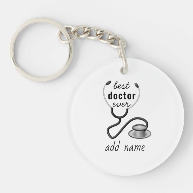 Best Doctor Ever Appreciation Thank You Doctor Key Ring (Front)