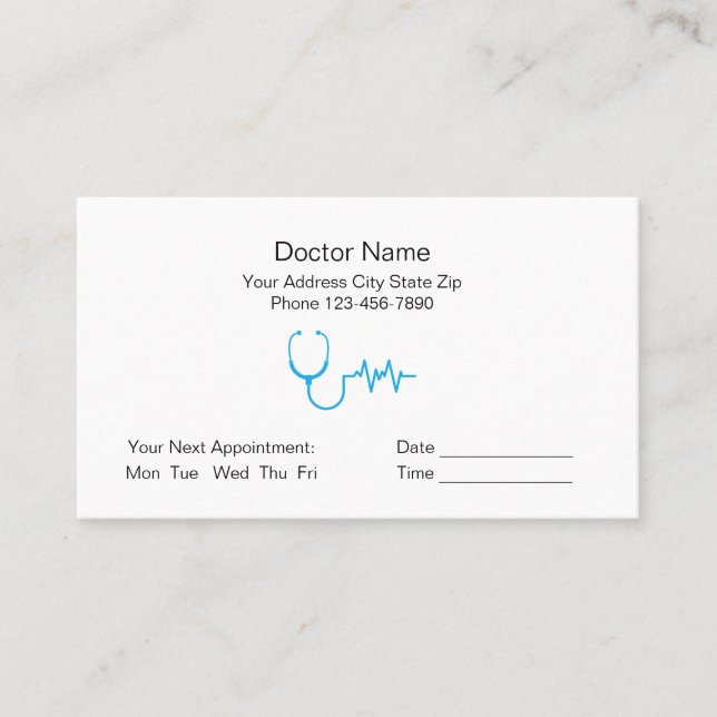 Best Doctor Ever Appreciation World’s Greatest Doc Appointment Card (Front)