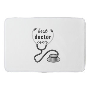 Best Doctor Ever Stethosco Physician Graduation Bath Mat