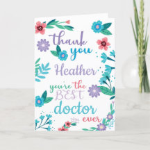 Best Doctor Ever Thank You Card
