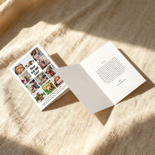 Best Dog Dad | 11 Photo Collage Father's Day Card (Creator Uploaded)