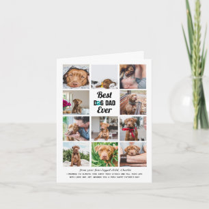 Best Dog Dad 11 Photo Collage Father's Day Card