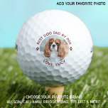 Best DOG DAD By Par Paw Print Custom Photo Golf Balls<br><div class="desc">Best Dad By Par ... Two of your favourite things , golf and your dog ! Now you can take your best friend with you as you play 18 holes . Customise these golf balls and golf accessories with your dogs favourite photo and name . Great gift to all golf...</div>