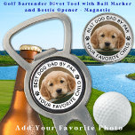 Best DOG DAD By Par Paw Print Custom Photo Golf Divot Tool<br><div class="desc">Best Dad By Par ... Two of your favourite things , golf and your dog ! Now you can take your best friend with you as you play 18 holes . Customise these dog golf ball markers with your dogs favourite photo and name . Great gift to all golf and...</div>