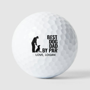 Best Dog Dad by Par Simple With Custom Text Golf Balls
