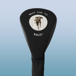 Best Dog Dad custom Text Photo Keepsake Golf Head Cover
