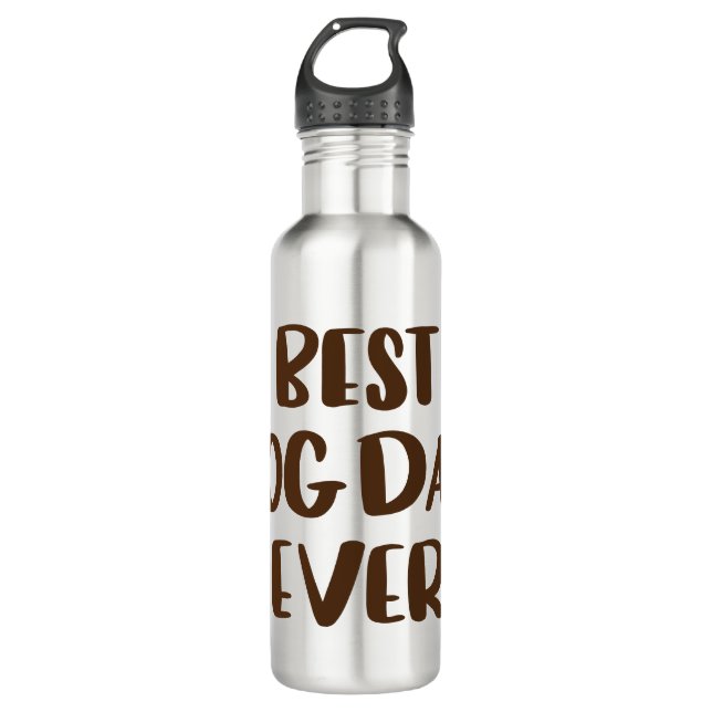 Best Dog Dad Ever 710 Ml Water Bottle (Front)