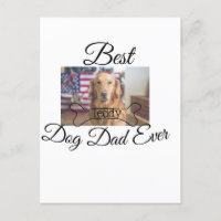 Best dog Dad ever add pet name photo bone golden r